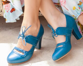 aqua block heels