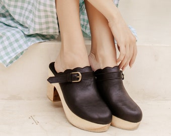 SIERRA. Leather clogs | leather mules | barefoot shoes | swedish clogs | dutch clogs