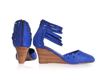 Royal Blue Wedge Etsy