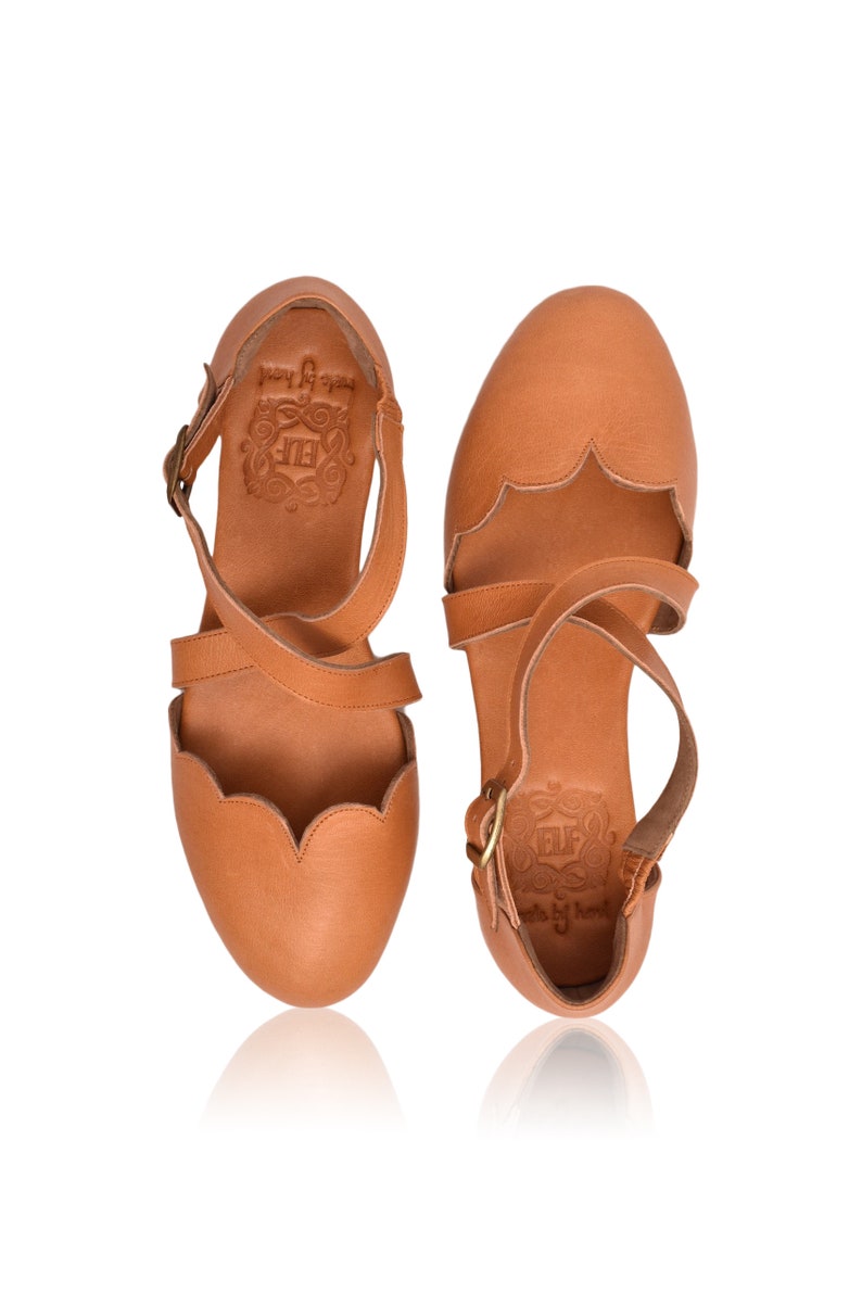 MANGROVE. Leather ballet flats boho wedding sandals barefoot shoes leather flat sandals image 3