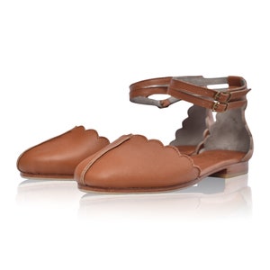 VENUS. Leather ballet flats boho wedding shoes barefoot shoes leather flat sandals image 4