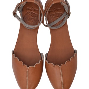 VENUS. Leather ballet flats boho wedding shoes barefoot shoes leather flat sandals image 6