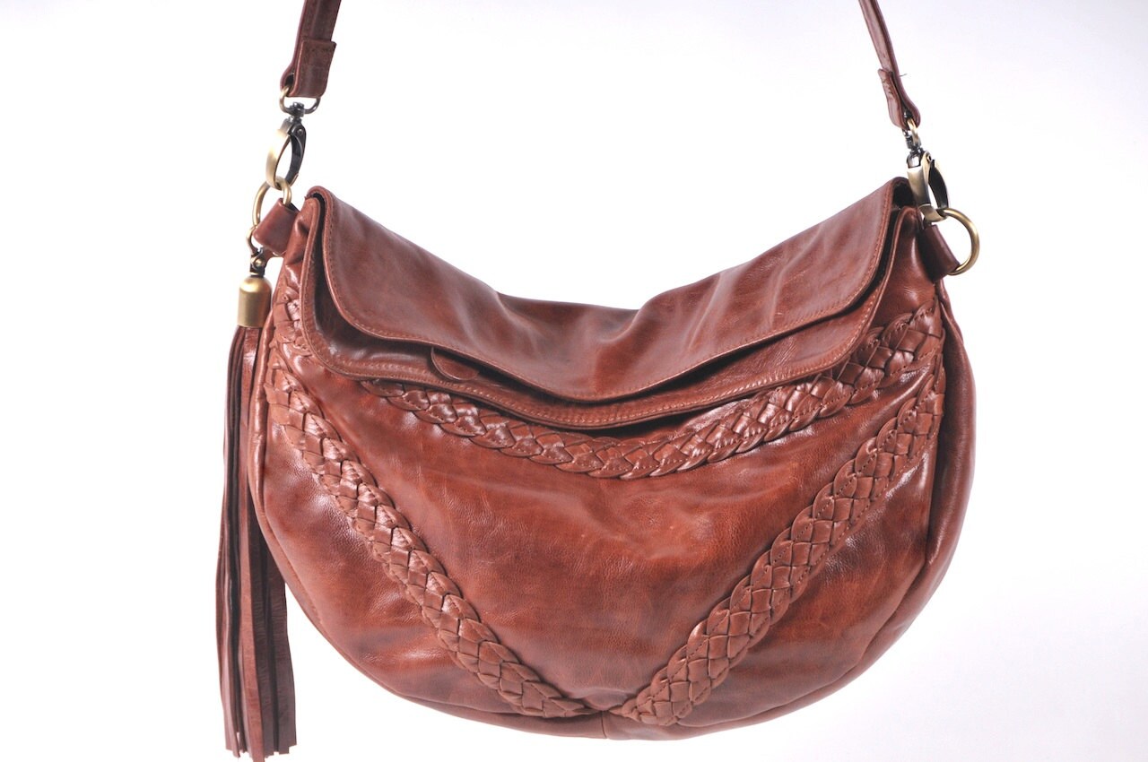 boho leather purse