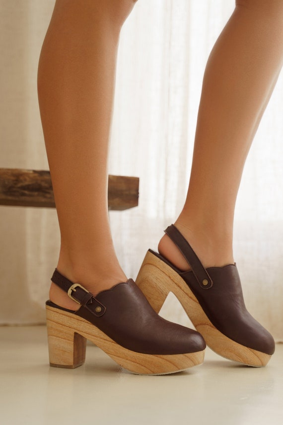 SIERRA. Leather Clogs Leather Mules Barefoot Shoes 