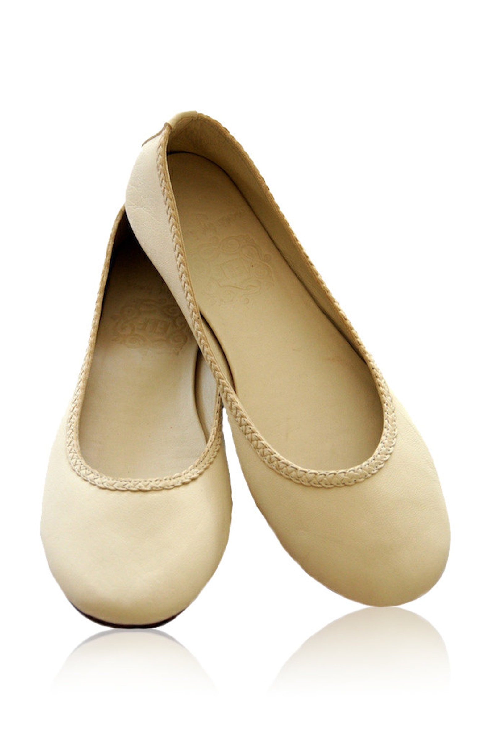 aisÉ. ivory womens shoes / leather ballet flats / bridal shoes / wedding shoes / leather flat shoes. available in different leat