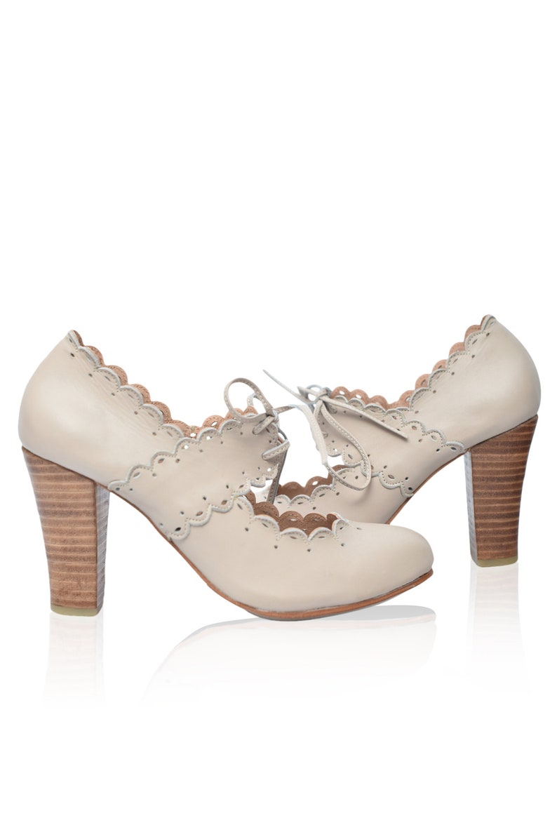 PARADISE BIRD. off white shoes bridal heels ivory wedding shoes image 5