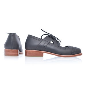 SCANDINAVIA. Leather oxfords / oxford pumps / lace up boots / oxford shoes women image 4