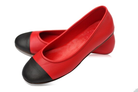 flat red shoes size 8