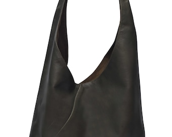 SUENO. soft leather tote / slouchy leather bag / leather weekender bag / Leather shoulder bag