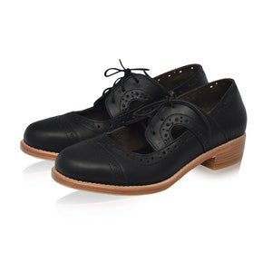 SCANDINAVIA. Leather oxfords / oxford pumps / lace up boots / oxford shoes women image 7