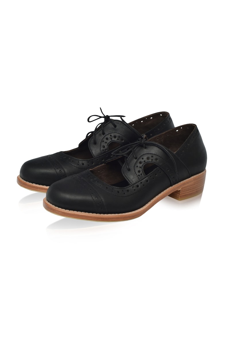 SCANDINAVIA. Leather oxfords / oxford pumps / lace up boots / oxford shoes women image 7