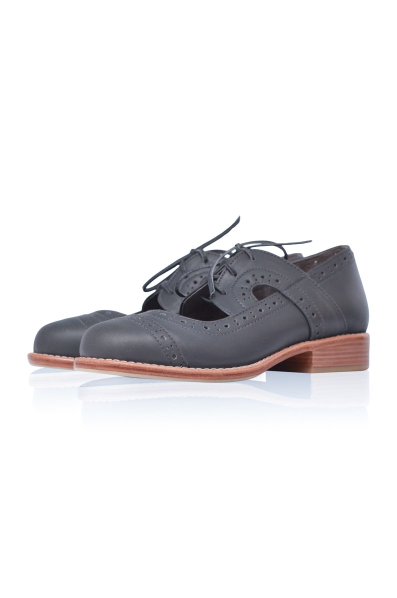 SCANDINAVIA. Leather oxfords / oxford pumps / lace up boots / oxford shoes women image 5