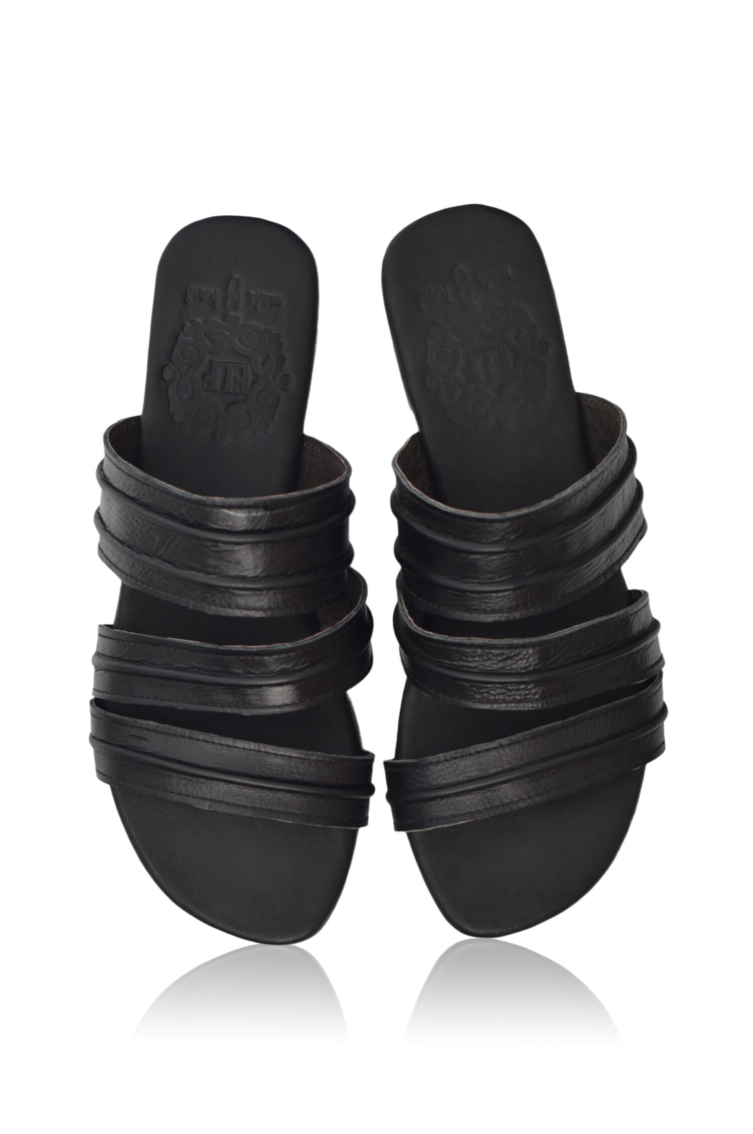 MIRAGE. Leather Flat Sandals Boho Leather Sandals Barefoot | Etsy