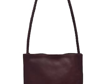 DAY. Brown leather shoulder bag | leather tote bag / slouchy handbag /  leather purse