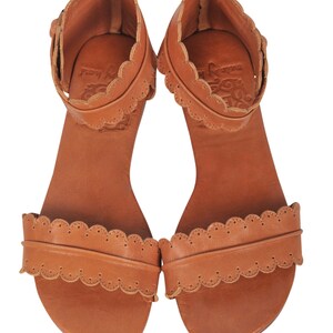 MIDSUMMER. leather flat sandals boho wedding sandals barefoot shoes boho leather sandals image 2