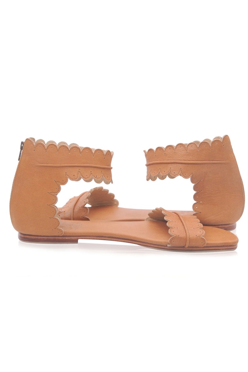 MIDSUMMER. leather flat sandals boho wedding sandals barefoot shoes boho leather sandals Light Tan