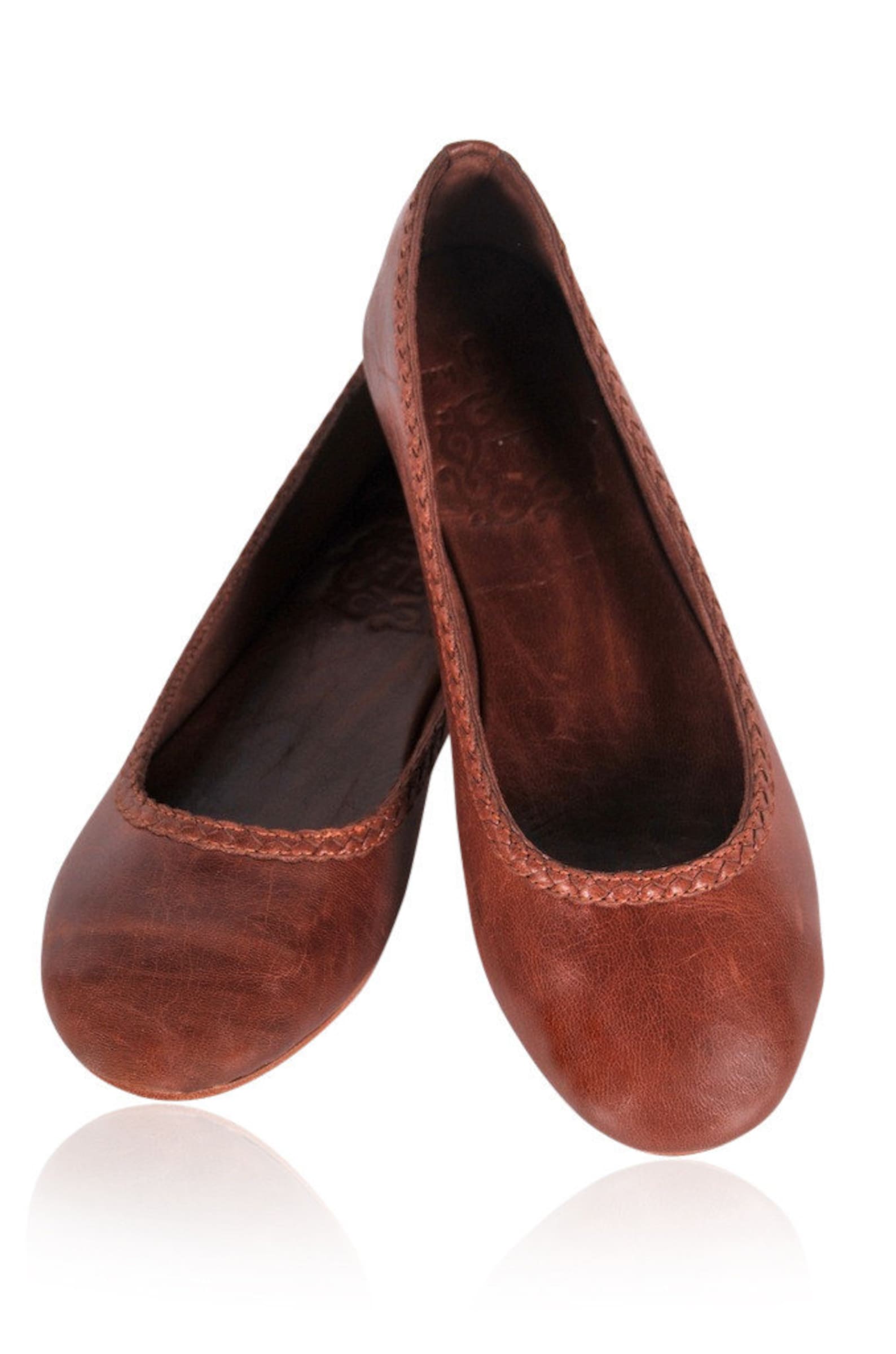 aisÉ. leather flat shoes / leather ballet flats / brown leather shoes. sizes: us 4-13, eur 35-43. available in different leather