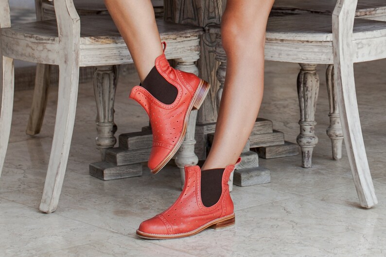 red leather boots for sale