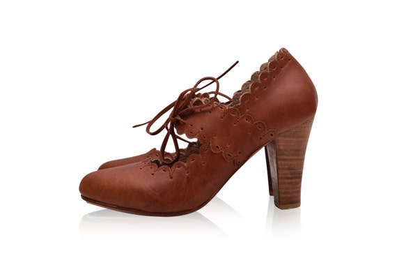 PARADIJS VOGEL. Hoge hak leren schoenen / leren hiel schoenen - Etsy  Nederland