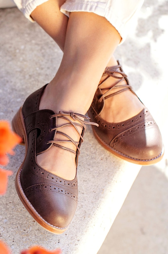 SCANDINAVIA. Leather Oxford Shoes Women / Leather Oxfords / - Etsy