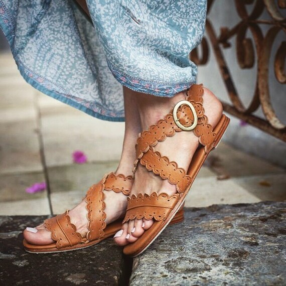 Mermaid.leather Flat Sandals Boho Wedding Sandals Barefoot Shoes