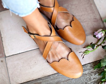 MANGROVE. Leather ballet flats | boho wedding sandals | barefoot shoes | leather flat sandals