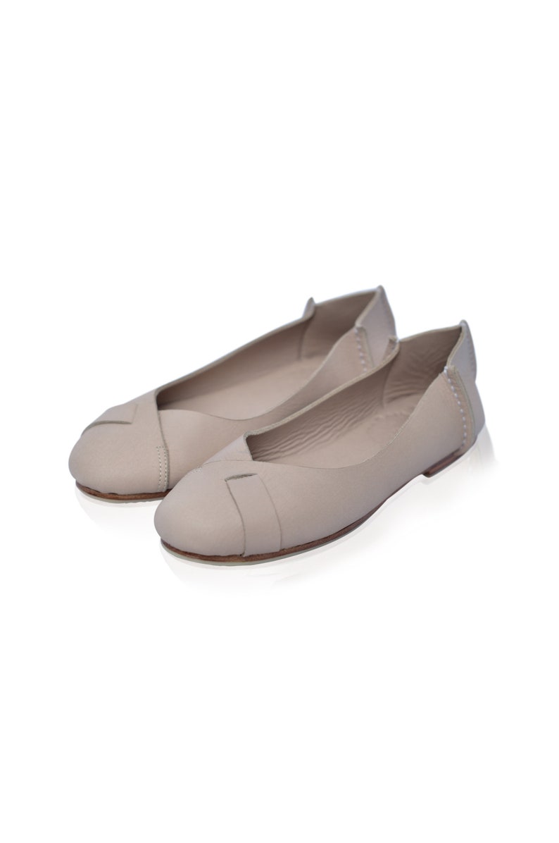 NATIVE. Leather ballet flats / womens 