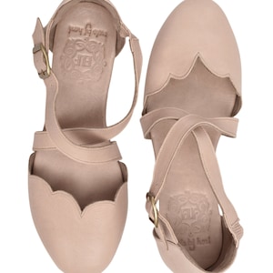 MANGROVE. Leather ballet flats boho wedding sandals barefoot shoes leather flat sandals Vintage Beige