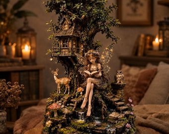Enchanted Fairy Treehouse 3D Print, Fantasy Garden Miniature (Digital Download)
