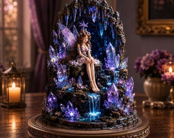 Crystal Fairy Cave Diorama | Fantasy Grotto 3D Print Model (Digital Download)