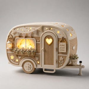 STL & 3MF 3D print file Camper light "Camping Love" | LED tea light stand
