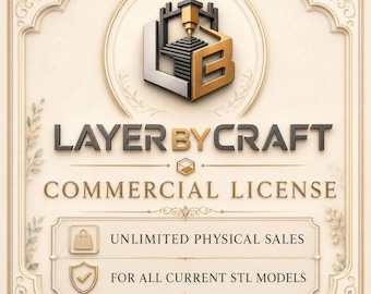 LayerByCraft Commercial License | Sell Physical 3D Prints, Unlimited Sales