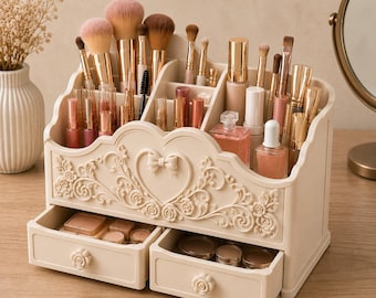 3D Printable Makeup Organizer STL File, Cosmetic Storage Drawer Holder (Digital Download)