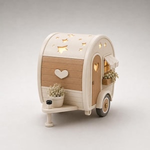 STL & 3MF 3D print file Camper light "Camping Love" | LED tea light stand