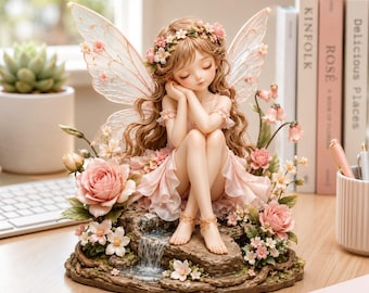 Floral Fairy Statue – 3D Printable Sculpture (STL Digital Download)