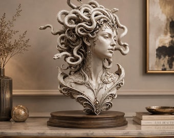 Modern Medusa Bust STL – Elegant Artistic 3D Print Sculpture