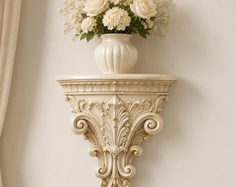 Ornate Corbel Shelf, Baroque Victorian Wall Decor (Digital Download)