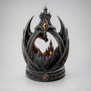 Fire Breathing Dragon Head STL | Fantasy 3D Printable Bust Digital Download