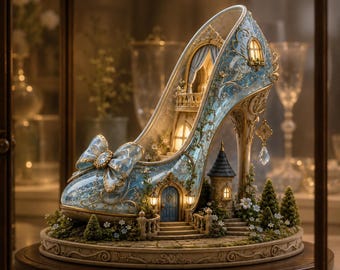 Fantasy Boot House STL • 3D Printable Fairy Garden Diorama (Digital Download)