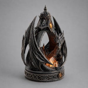 Fire Breathing Dragon Head STL | Fantasy 3D Printable Bust Digital Download
