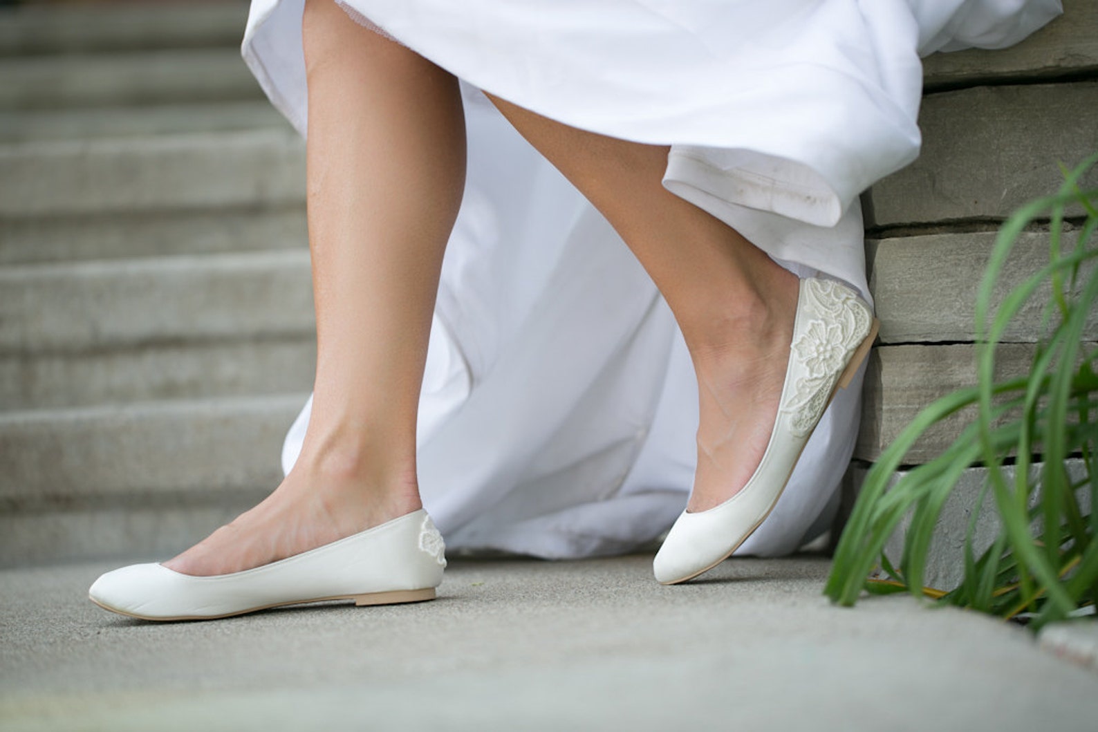 wedding shoes - ivory wedding flats, wedding ballet flats, satin flats, wedding shoe, ivory flats, low wedding bridal shoes with