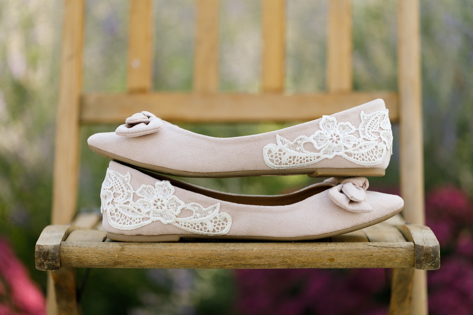 bride in flats