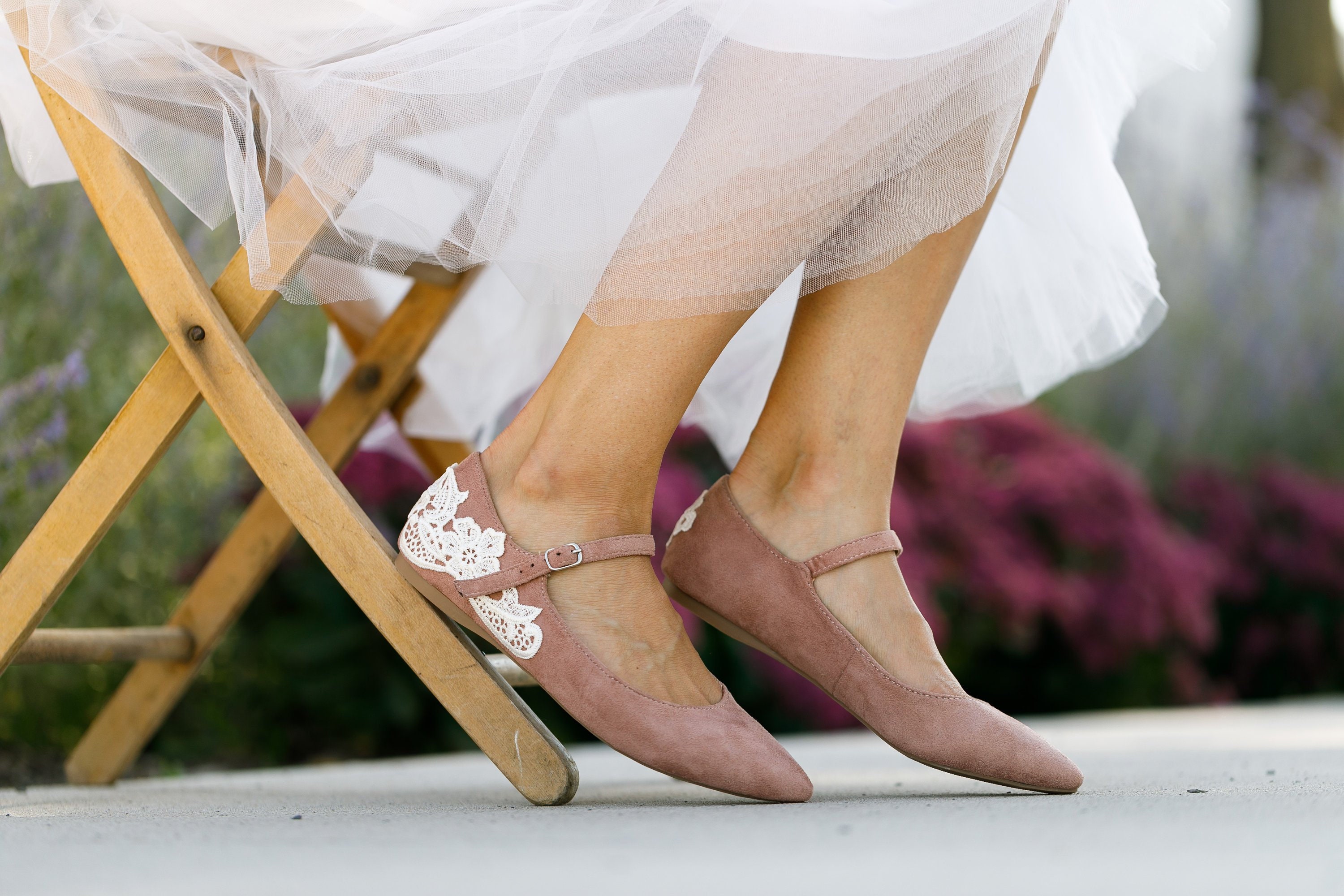 mauve bridal shoes