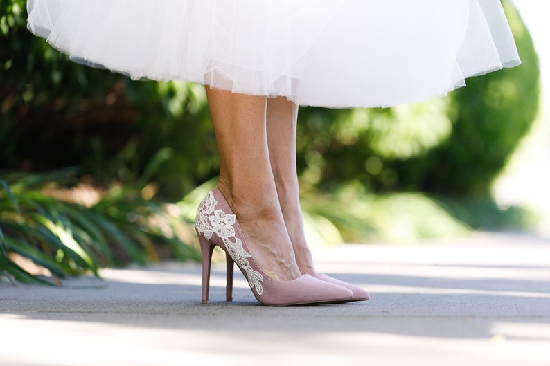 mauve wedding shoes