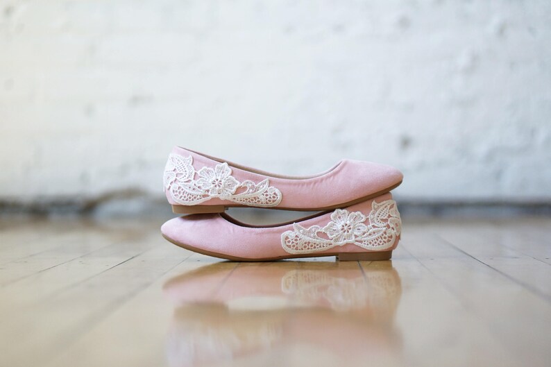 blush wedding flats