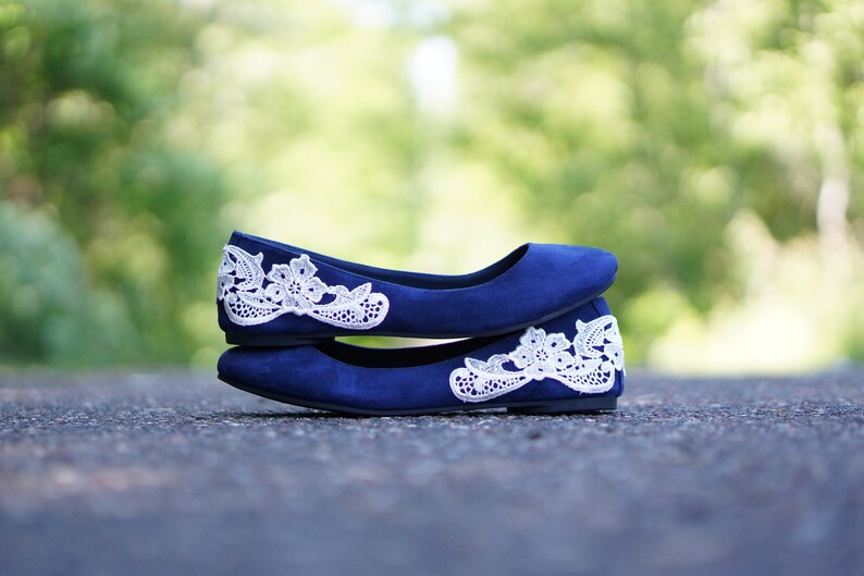 blue ballet flats wedding