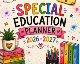Digital Download-Special Education Planner 2026-2027 | IEP Case Manager, SPED Teacher