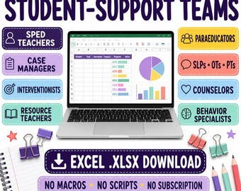 IEP Goal Data and Service Minutes Tracker | Google Sheets SPED Progress Monitoring Dashboard