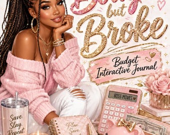 Bougee but Broke One Month Budget Planner, Expense Tracker, Bill Organizer (5.5x8.5)