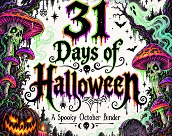 Digital Download) 31 Days of Halloween Activity Book | Gothic Horror Planner